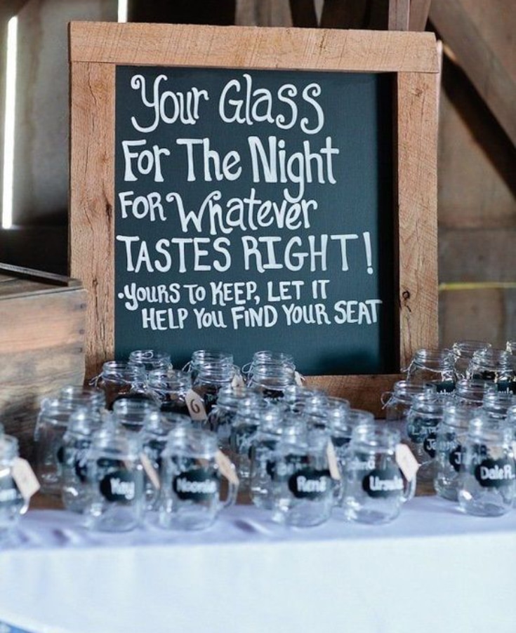 Personalised glass - wedding favour ideas
